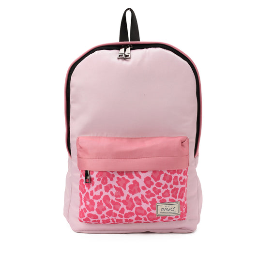 Laptop Backpack Leopard Pink
