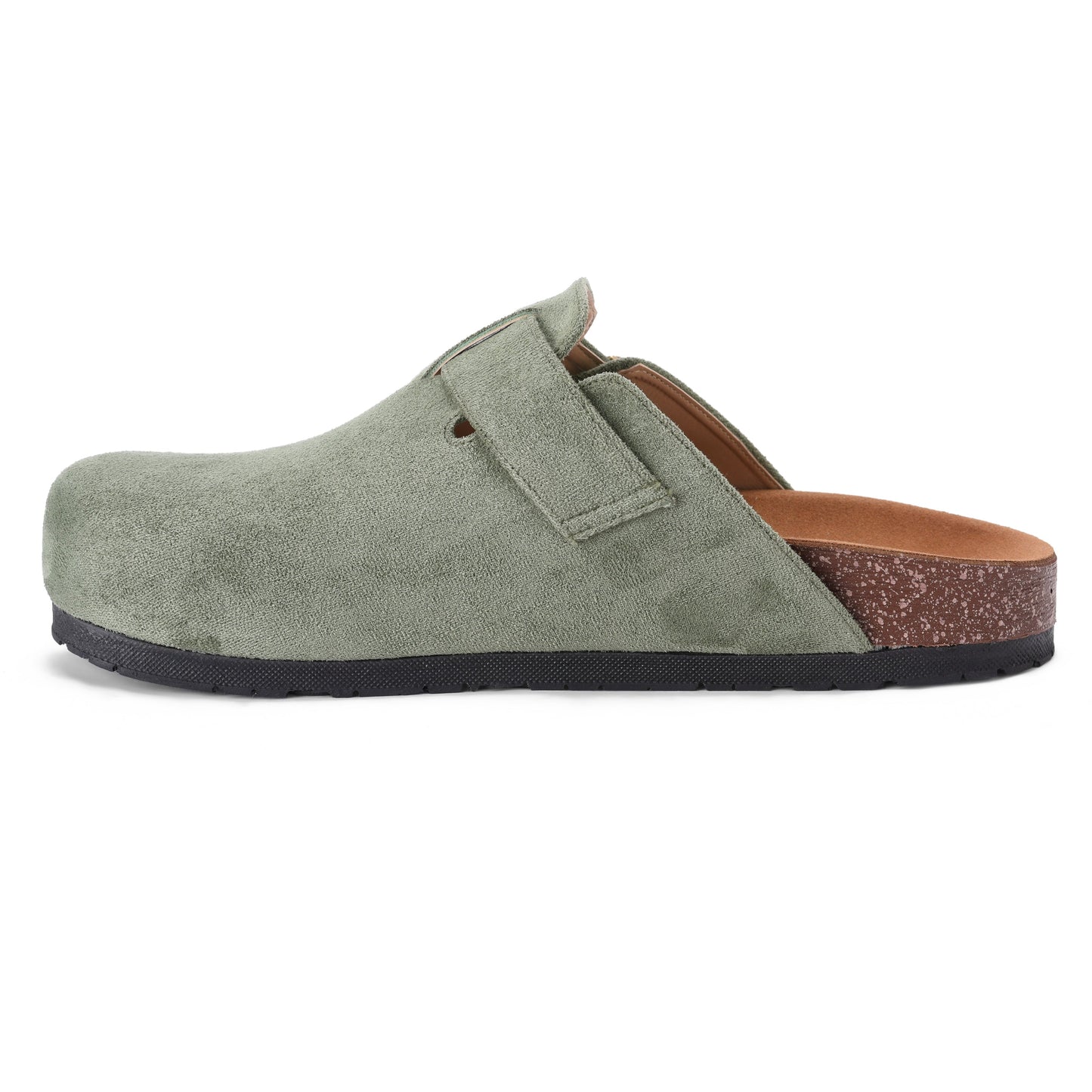 Olive suede Mule