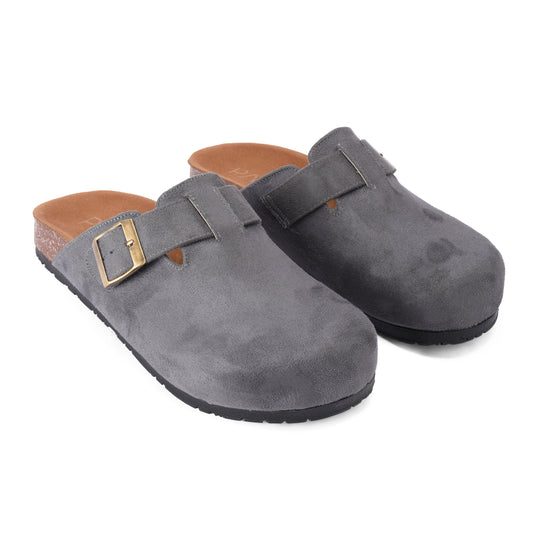 Grey suede Mule