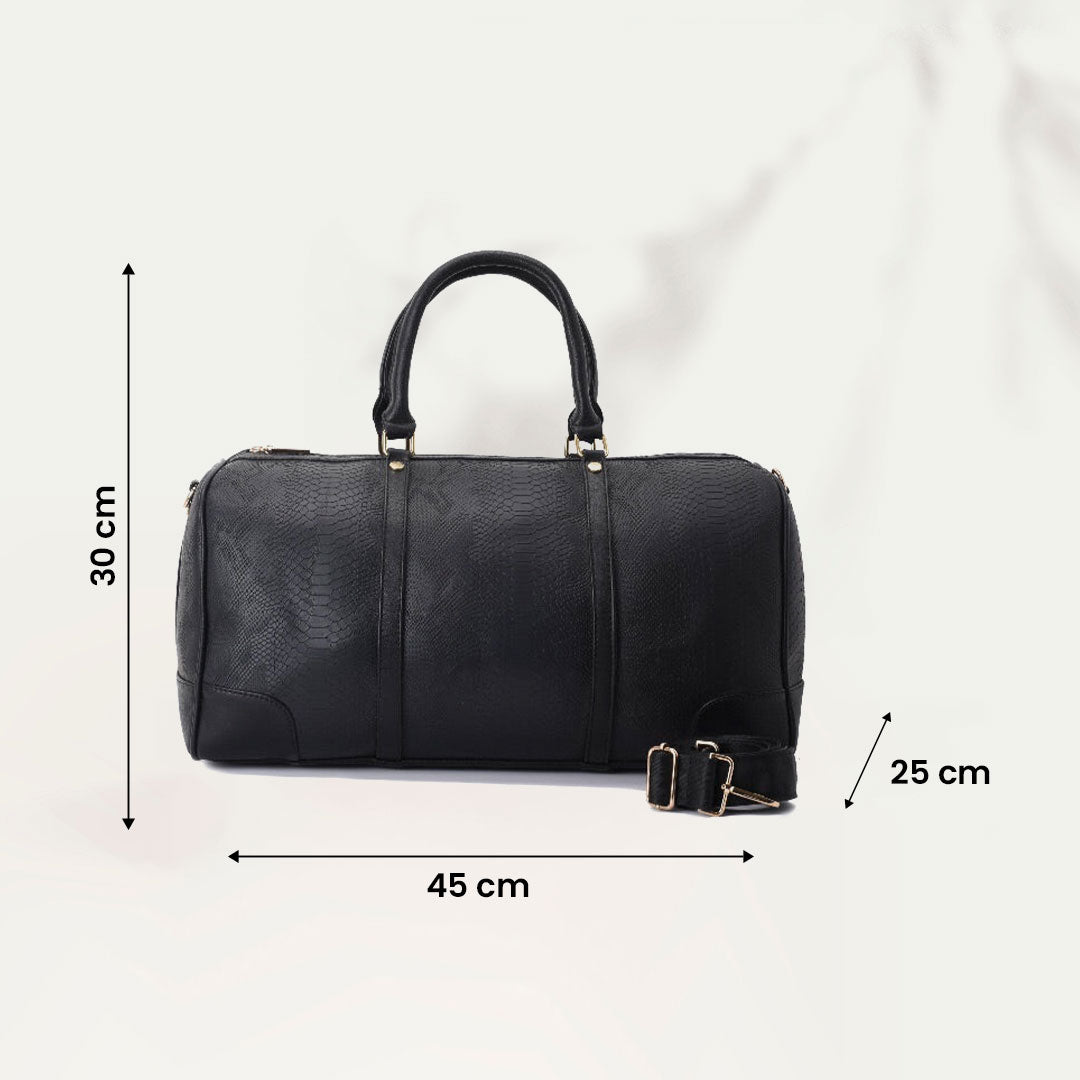 Duffle Bag Leather Black