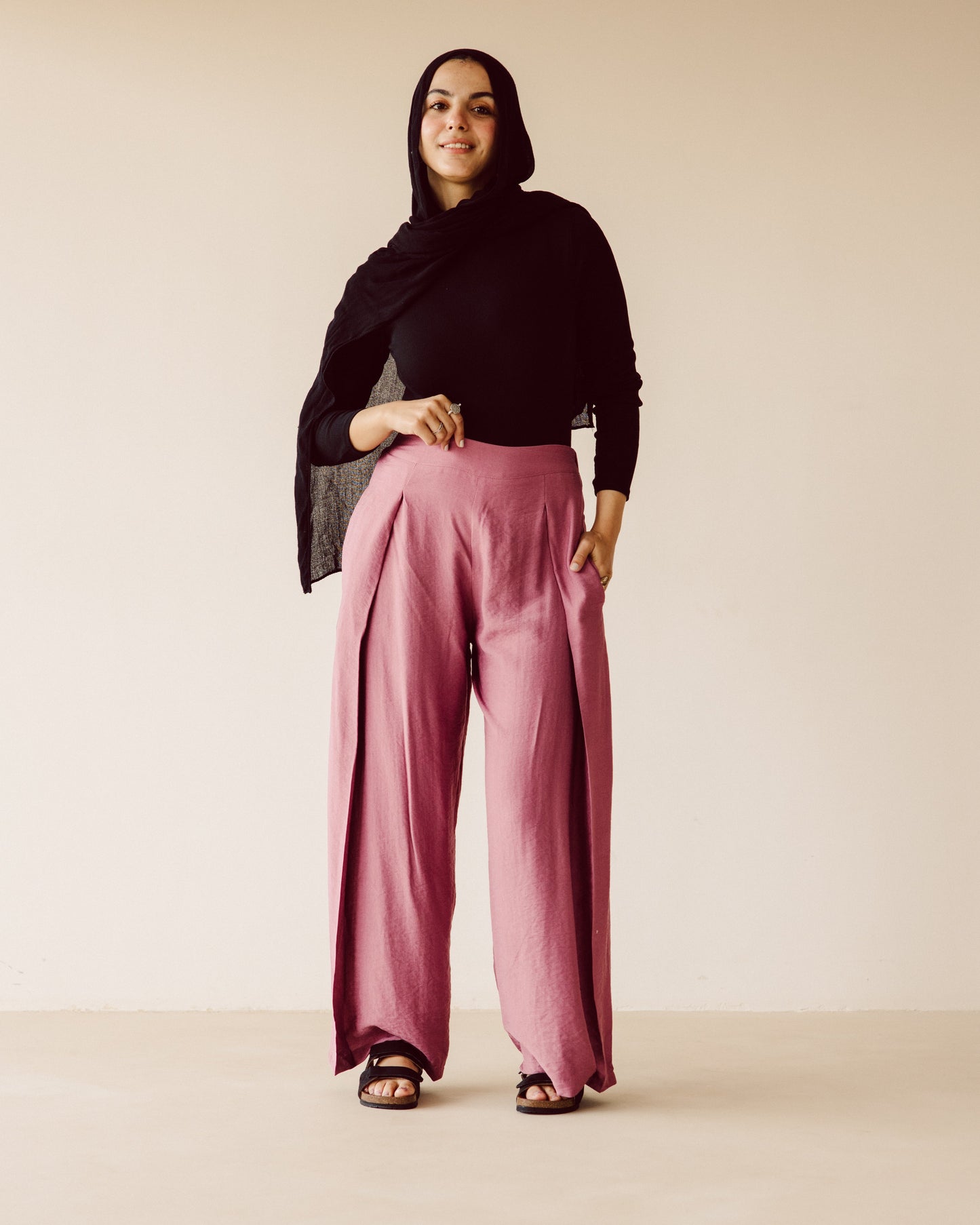 Cashmier wide leg pants