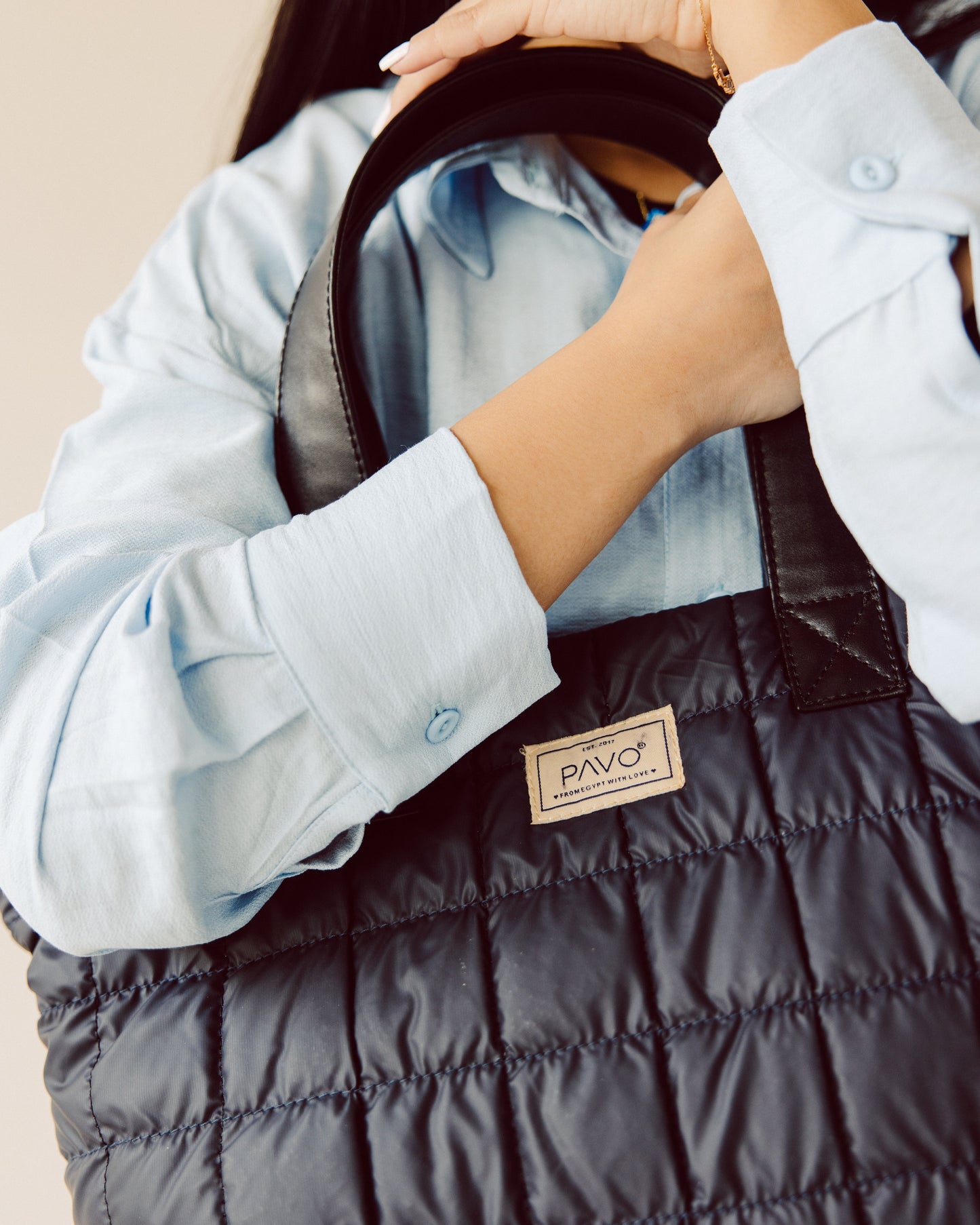 Navy Tote Bag Handbag