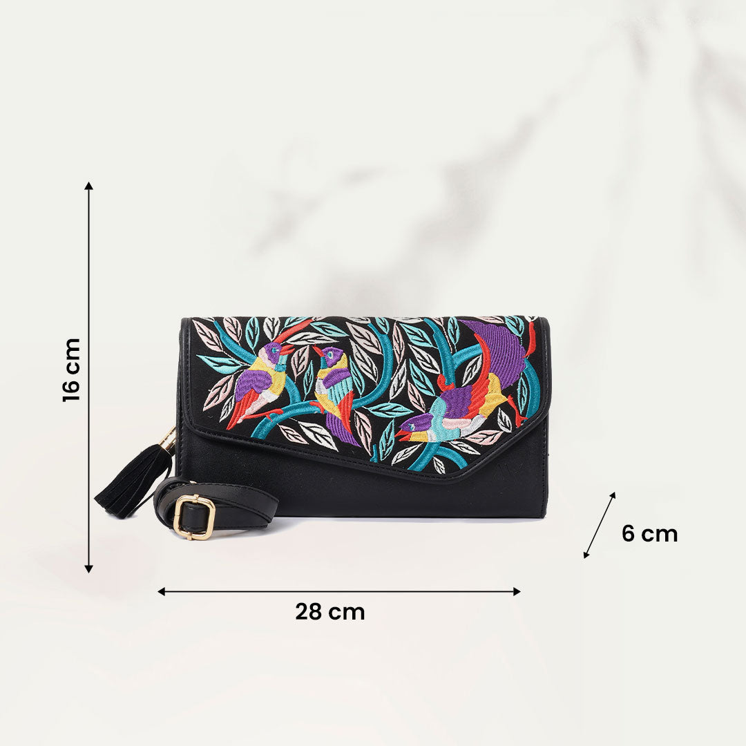 Egyptian Khaymia Black V clutch Bag - Code 730