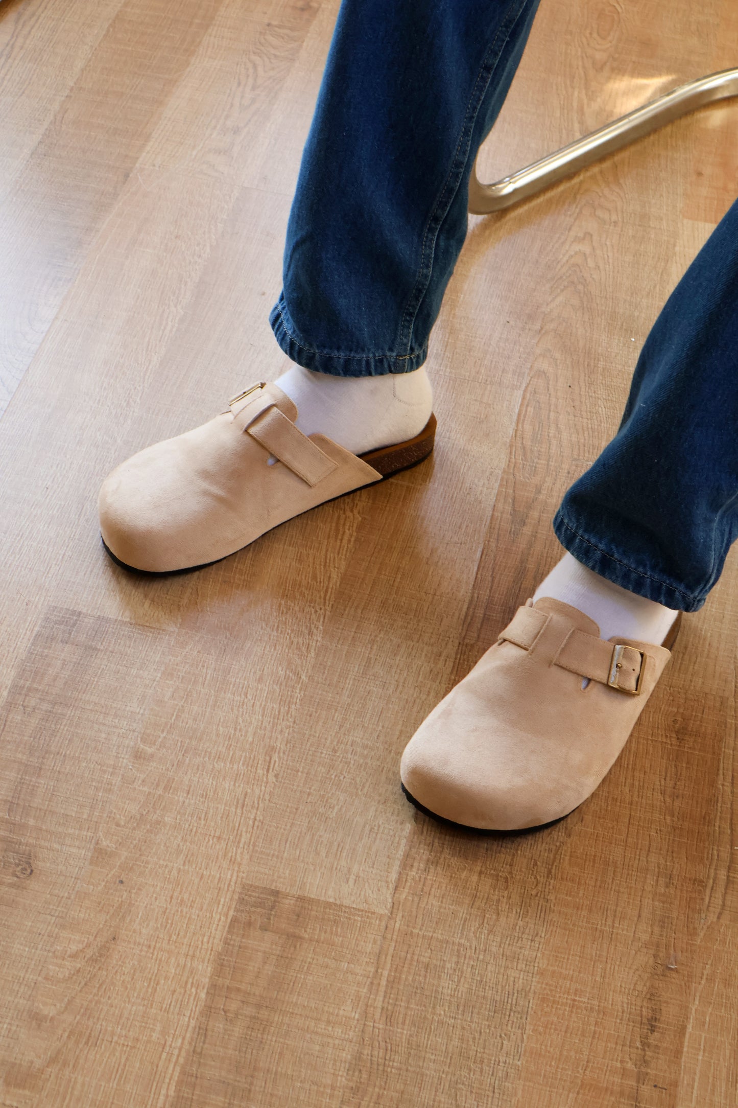 Beige suede Mule