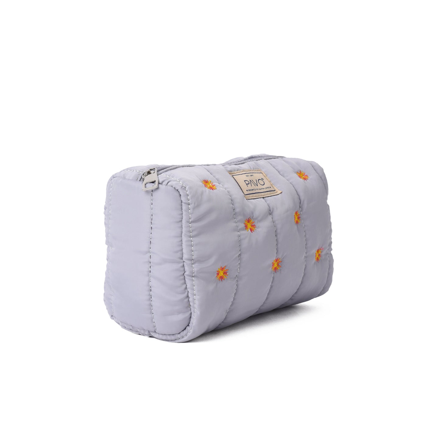 Makeup Bag Blooms Grey