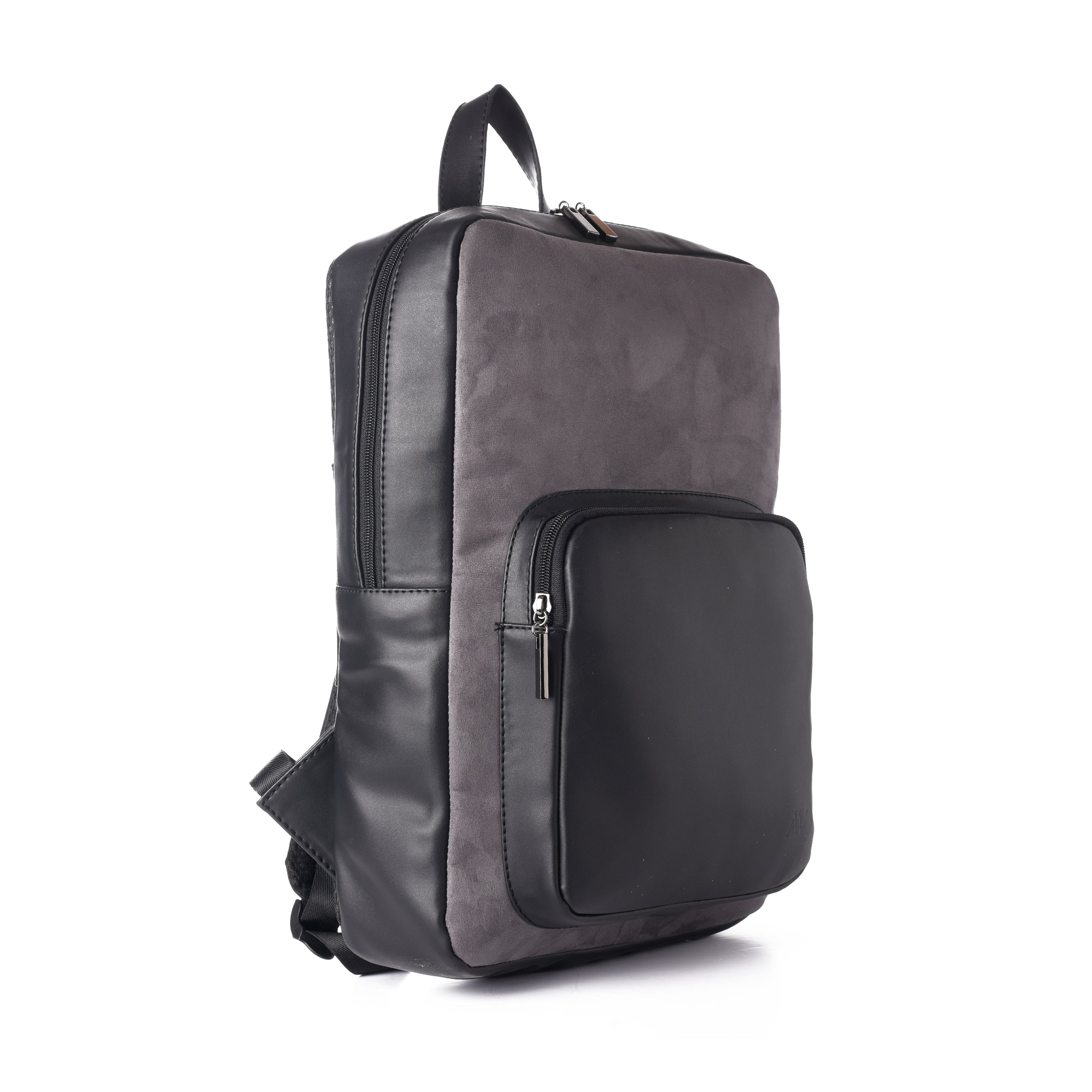 Grey suede backpack deals