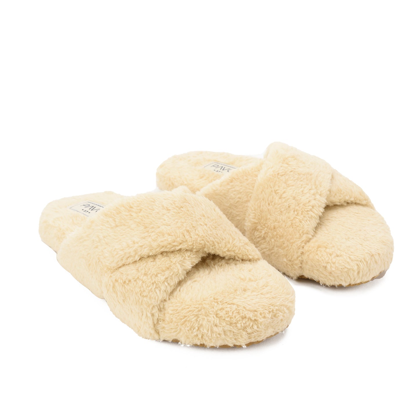 Slipper Fur Cross Beige