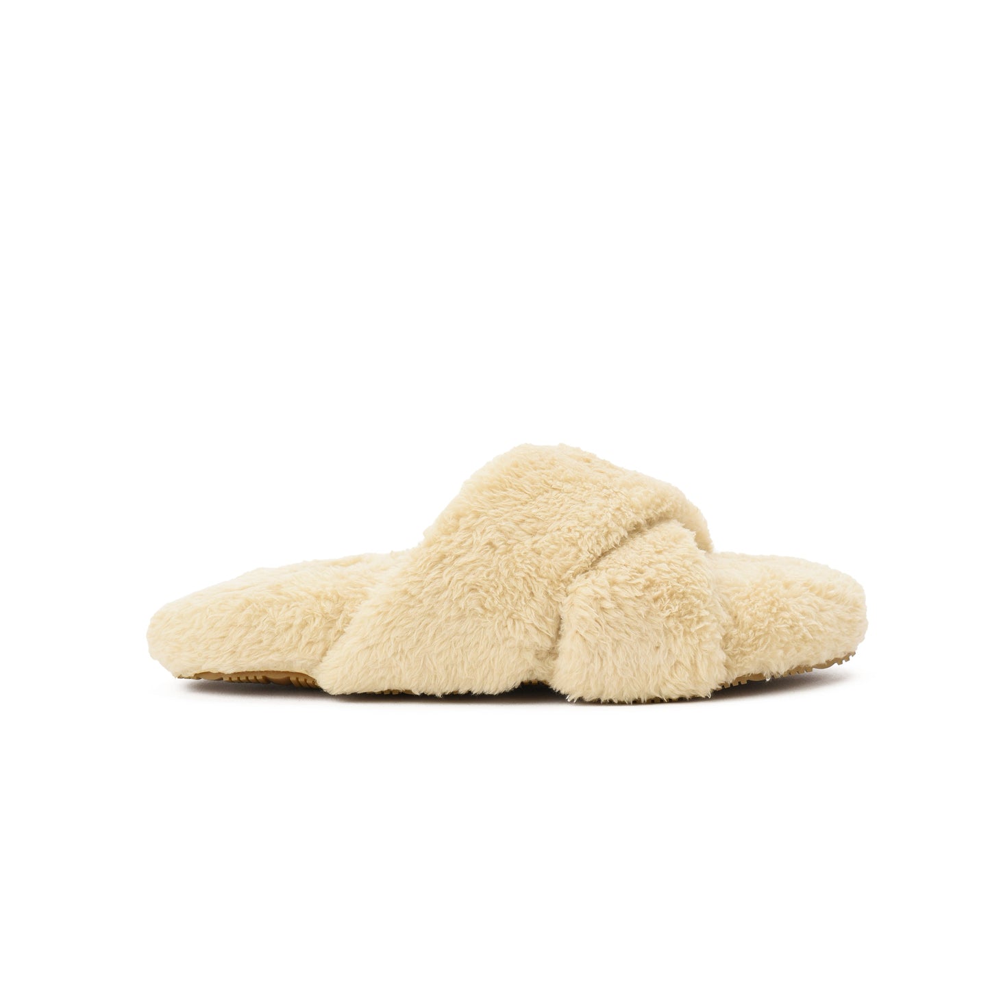 Slipper Fur Cross Beige