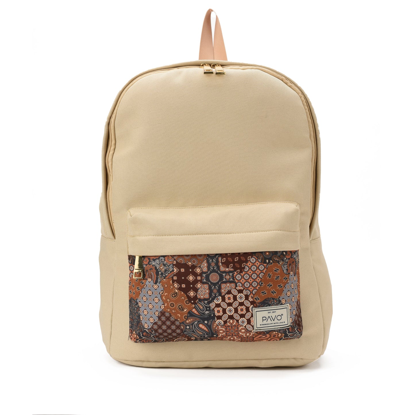 Laptop Backpack Patch Beige