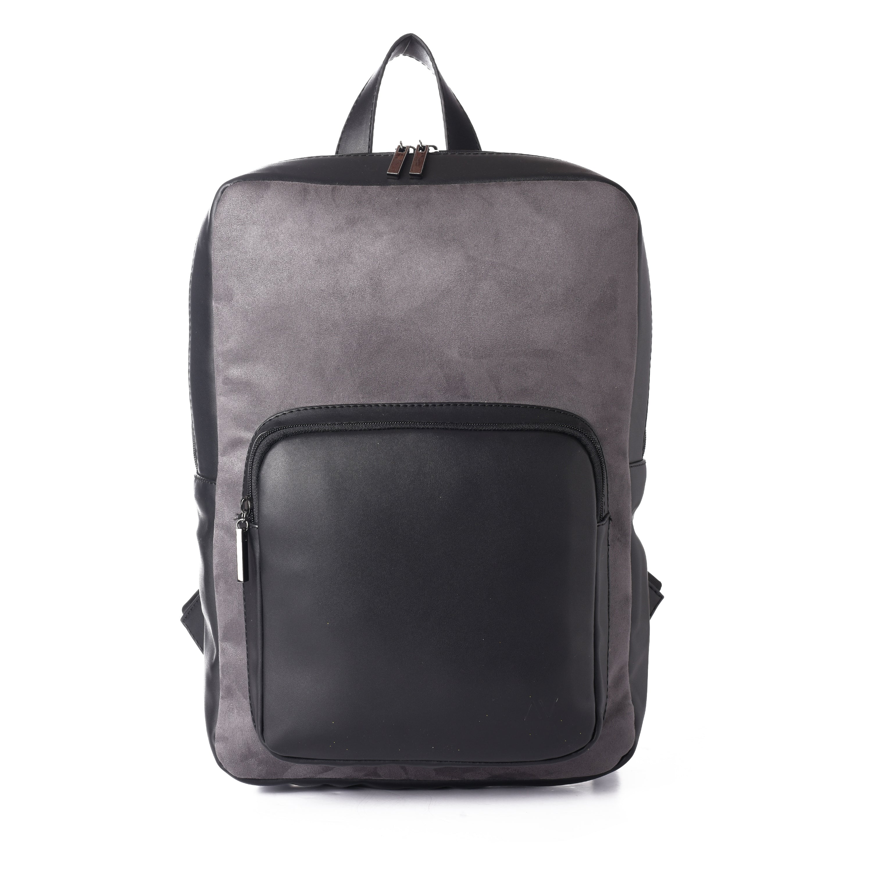 Laptop black with grey suede Backpack PAVO