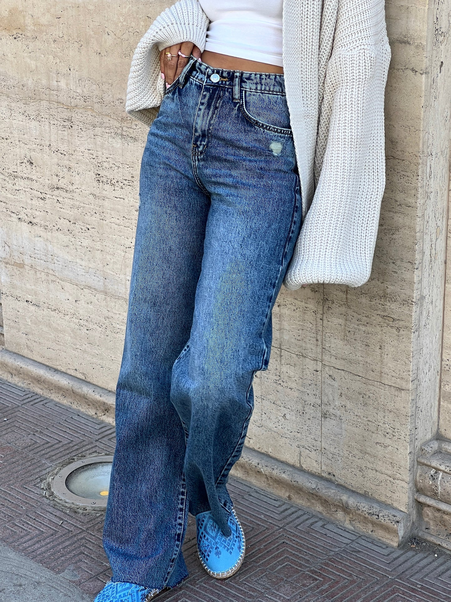 Dark Blue straight leg jeans