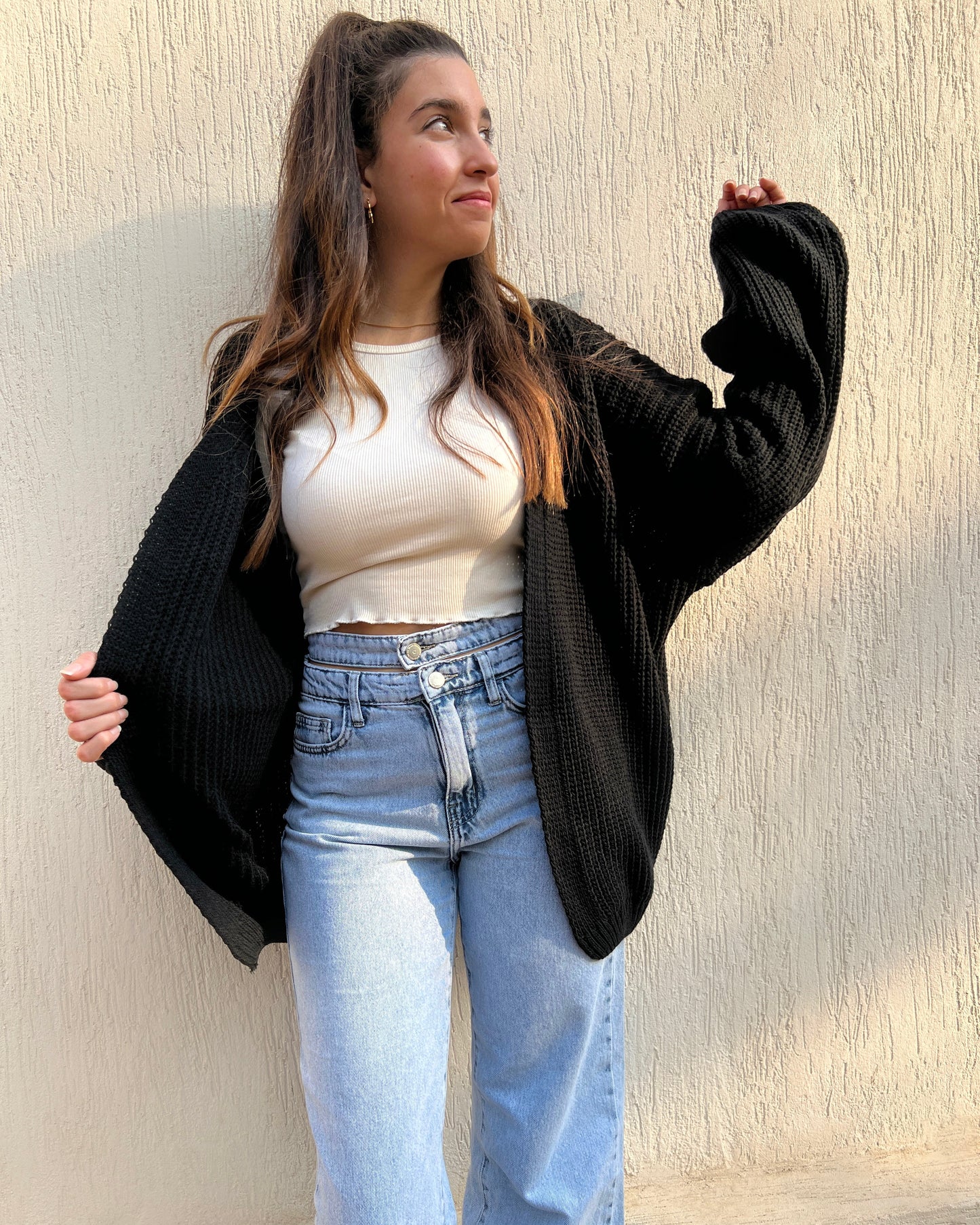 Black oversized Cardigan