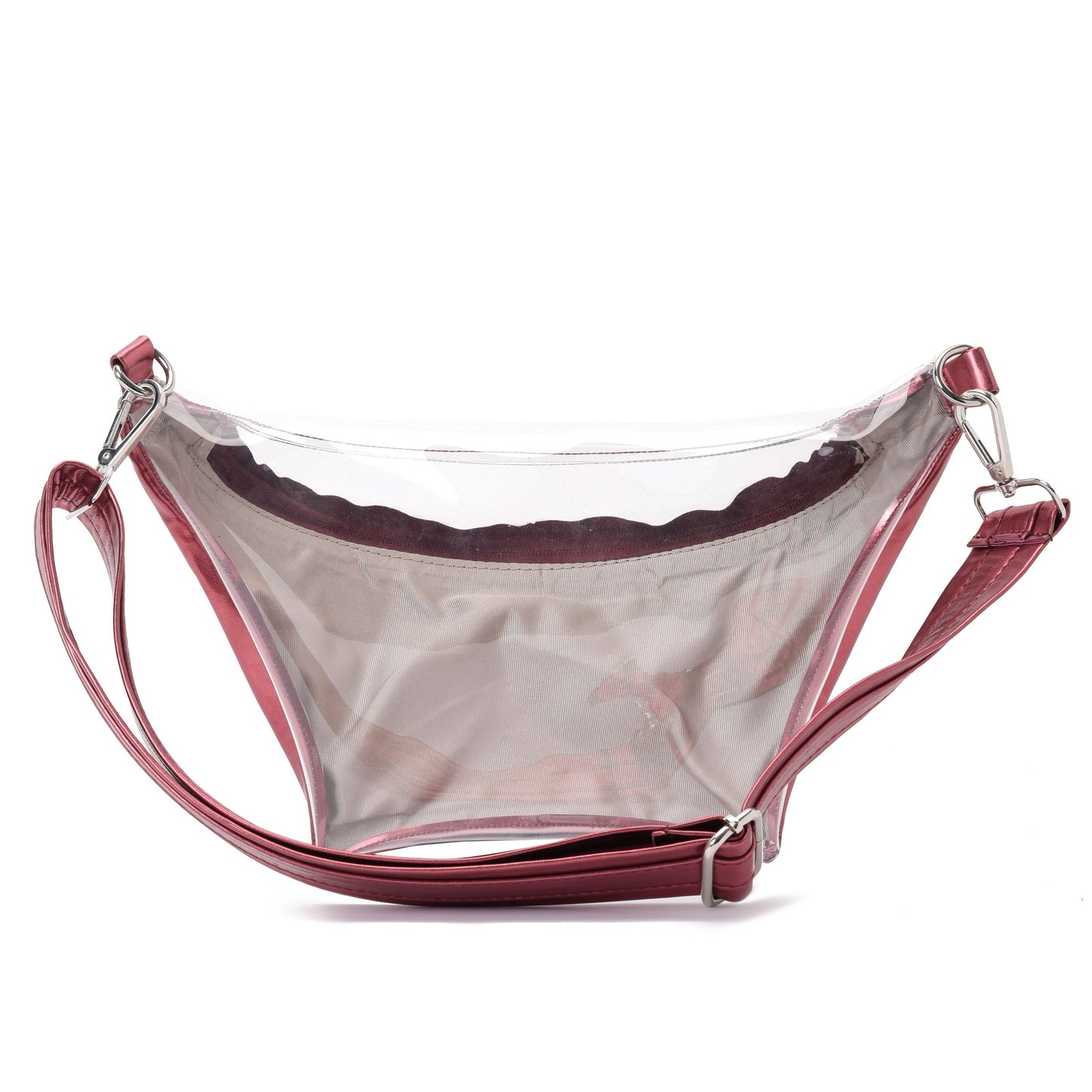 Fanny Beach bag with Metallic Maroon Material-3007