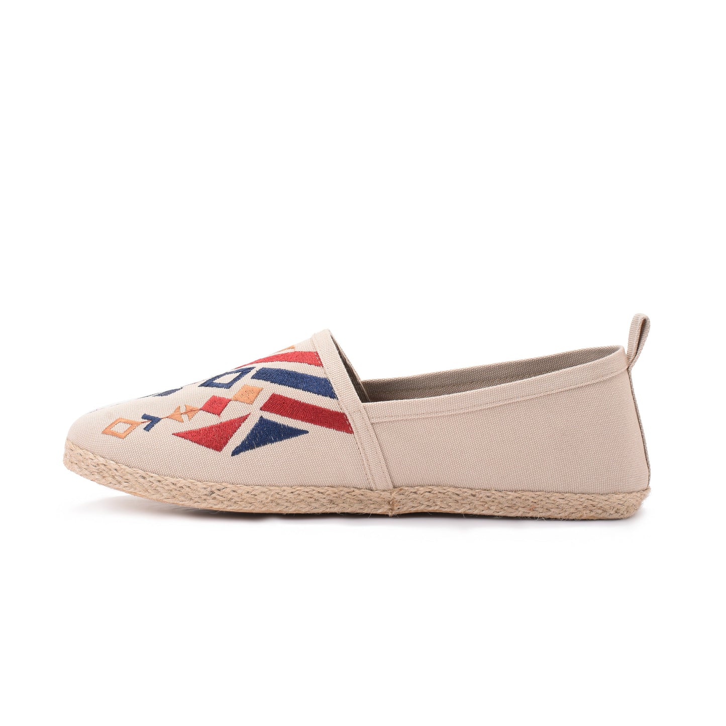 Beige Men Espadrilles with colorful embroideries -7002