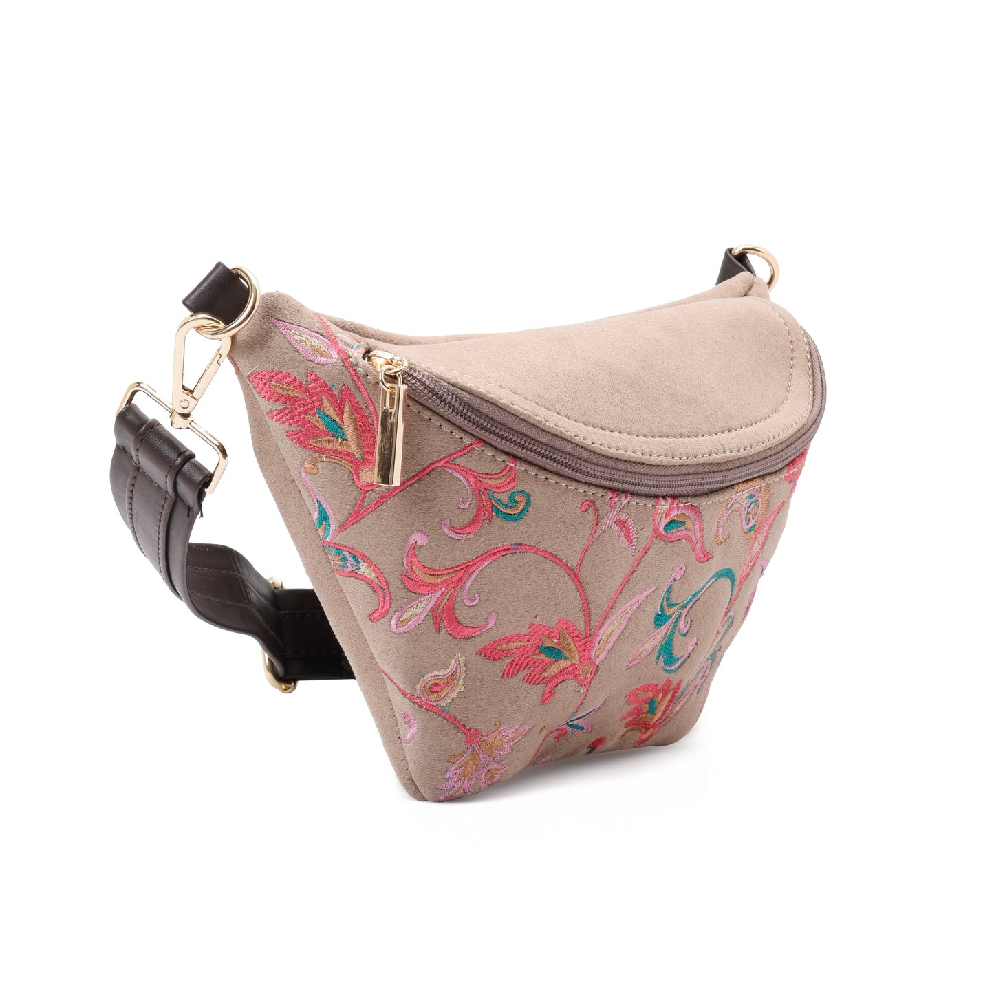 Fanny pack Indian Beige with Flowery