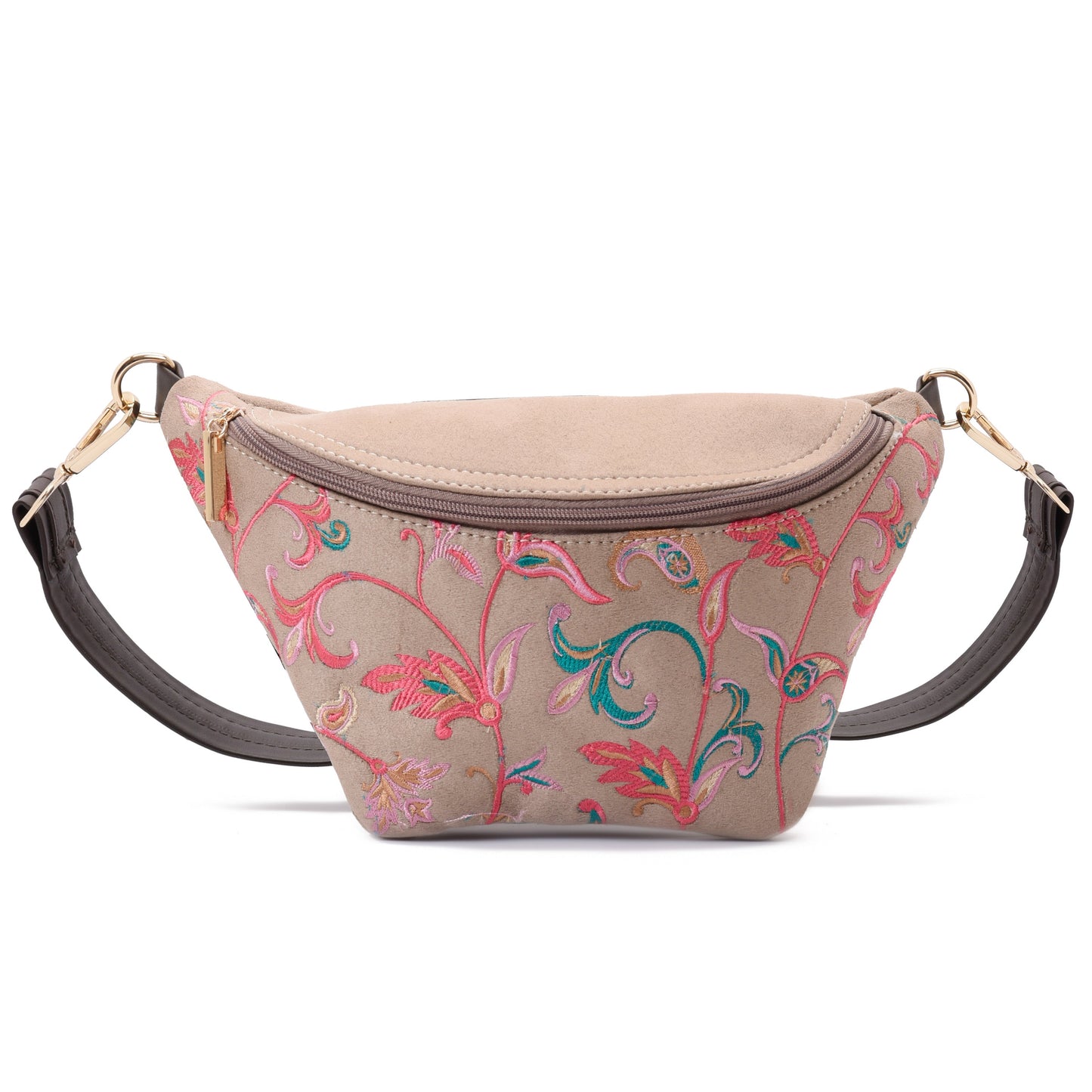 Fanny pack Indian Beige with Flowery