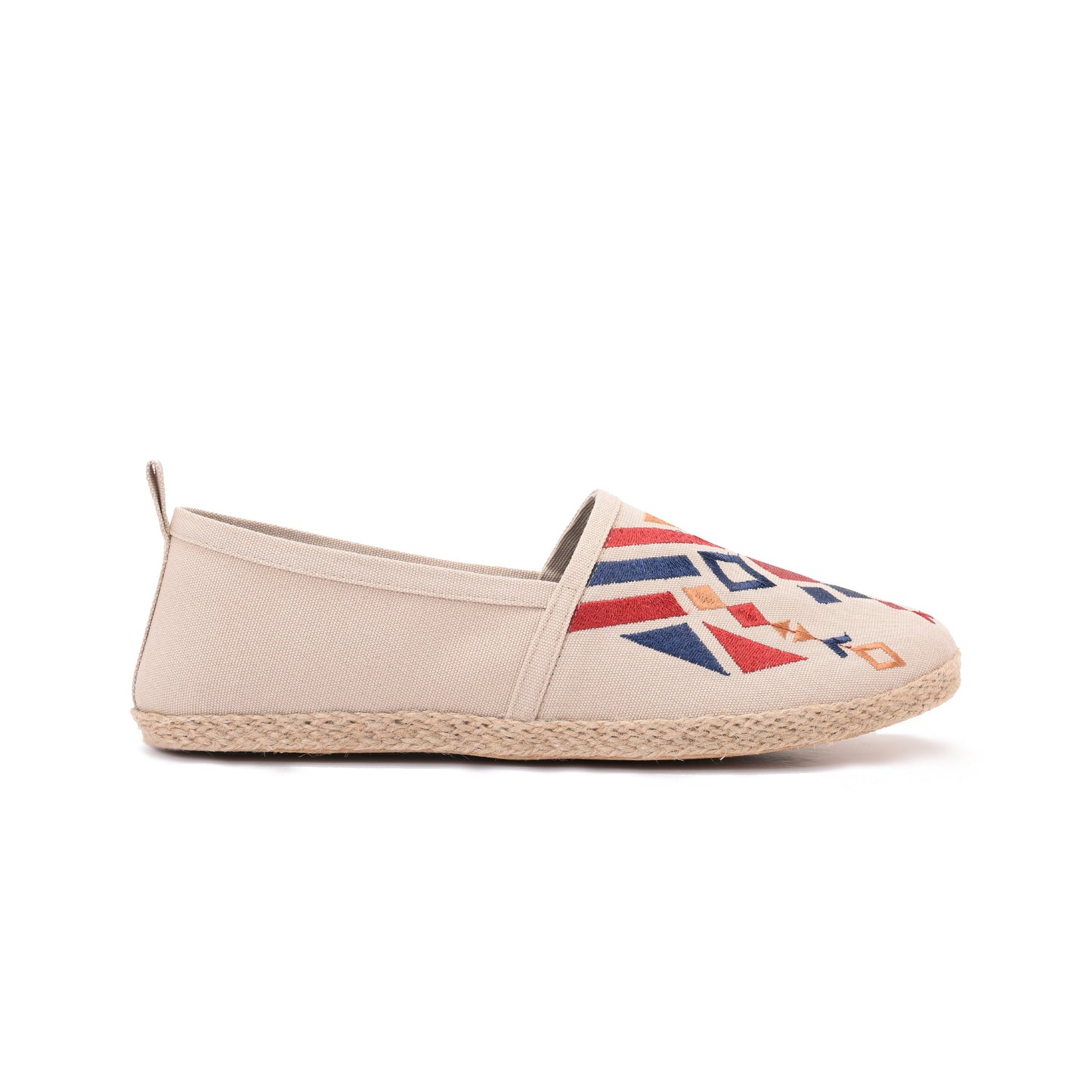 Beige Men Espadrilles with colorful embroideries -7002