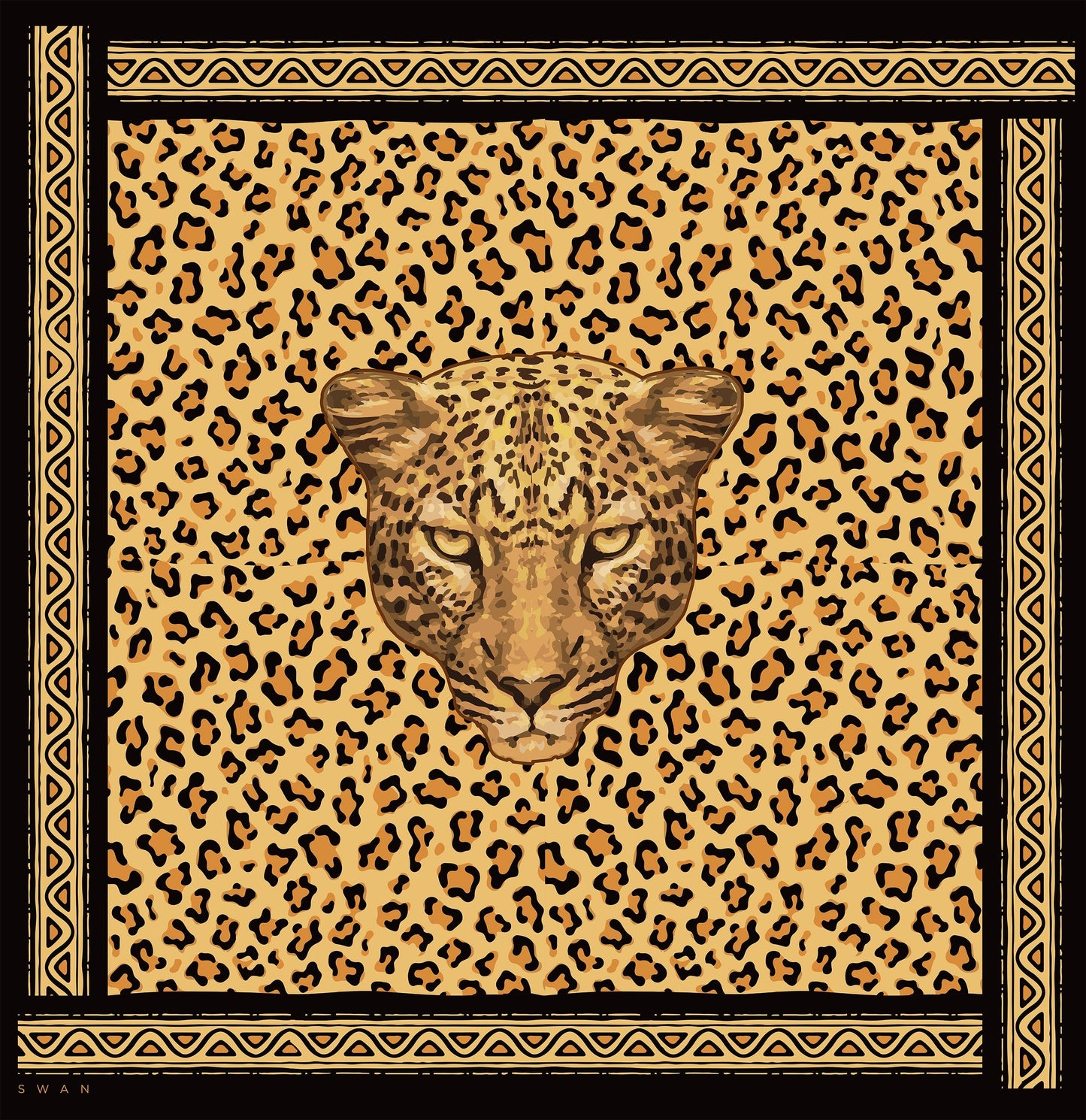 Scarf African Leopard